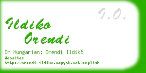 ildiko orendi business card